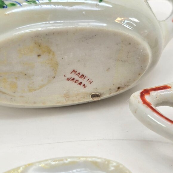 Vintage Japanese Miniature Porcelain Teapot & Sugar Bowl Set Made in Japan je199 - Picture 11 of 12
